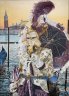   Costume de Carnaval Vénitien, crème et violet 